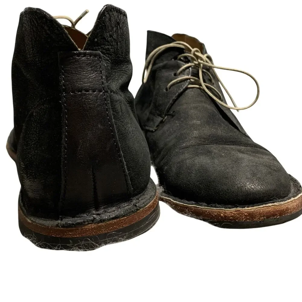 Cole Haan mens black suede leather ankle Boots sz 8 m Lace Up Ankle Boot